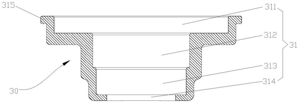 Vortex assembly, main bearing seat and scroll compressor