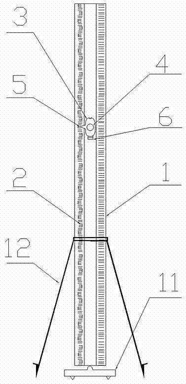 Ruler and instrument integrated combined leveling instrument for dual type observation