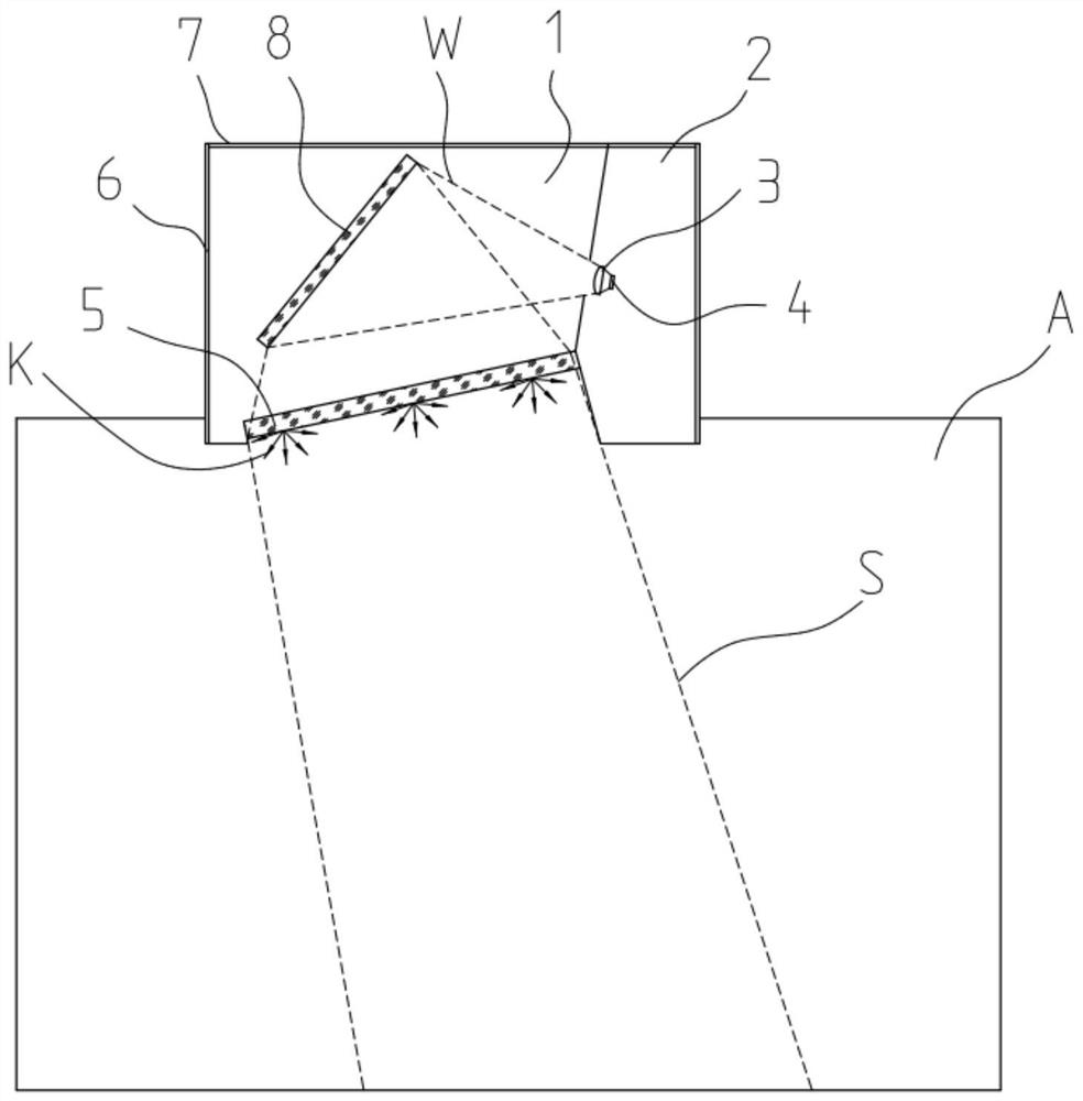 Device for simulating light-transmitting irradiation skylight environment for house roof