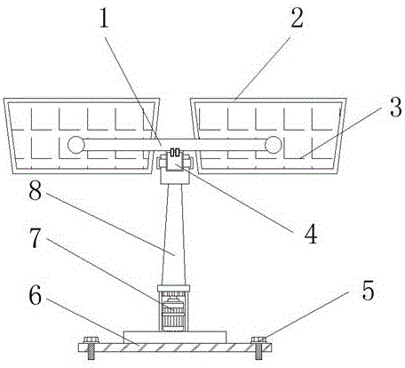 Stable solar cell panel capable of rotating