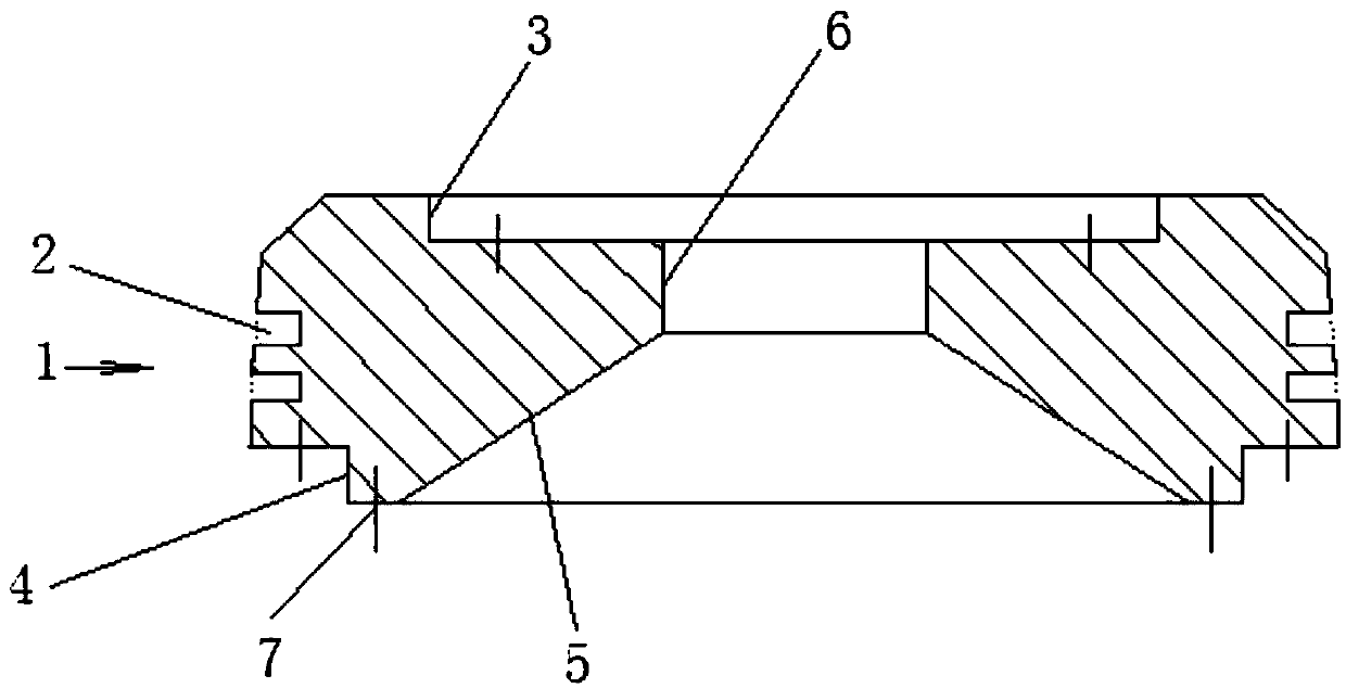 Processing technology of large flange with conical surface sealing structure