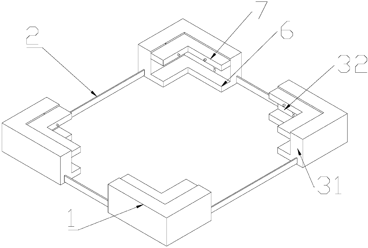 Protecting die for double-glass assembly