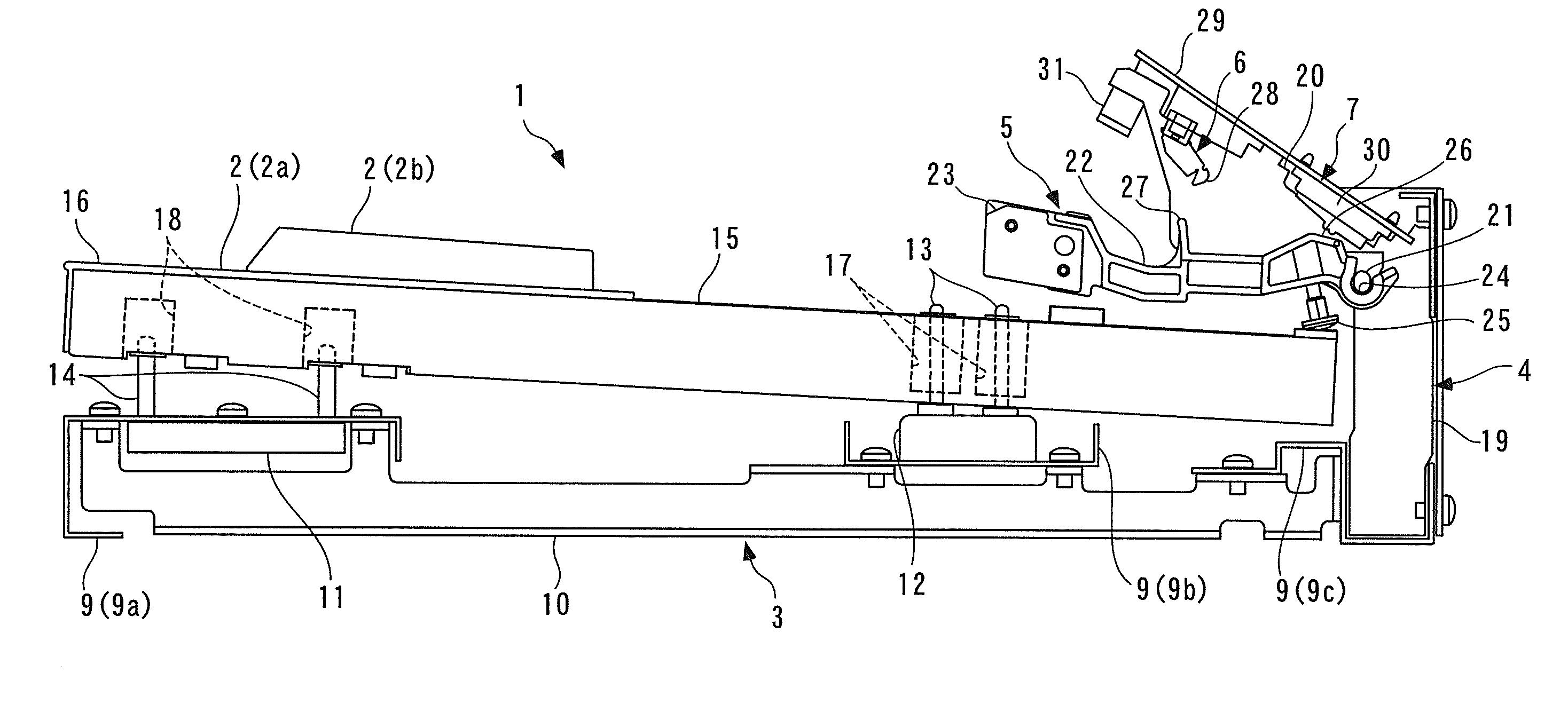 Key switch for electronic piano