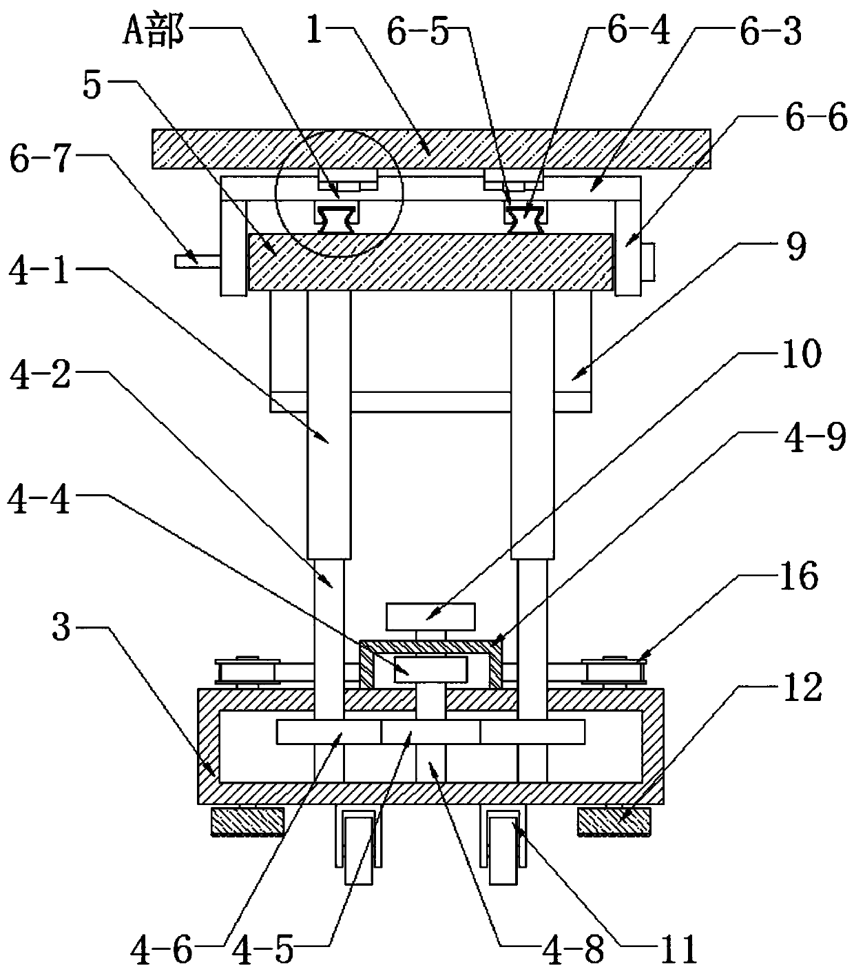 Building formwork connecting frame for civil engineering