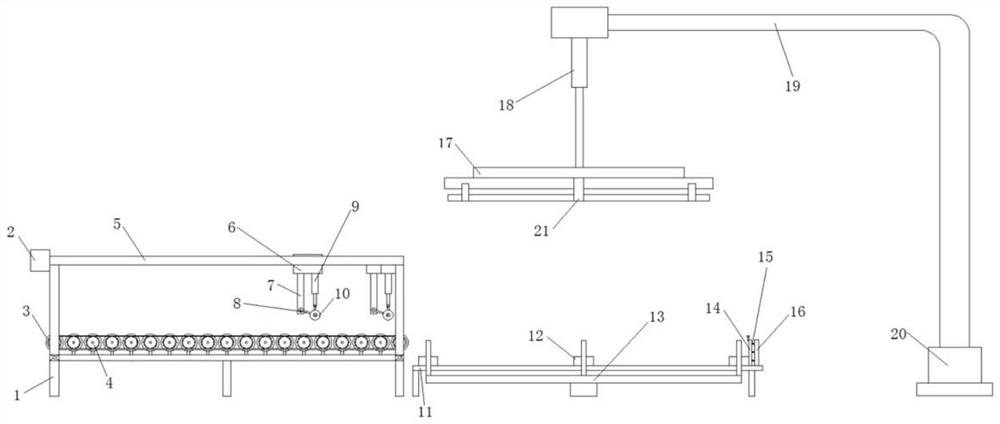 Device for conveying and collecting formed shaving boards