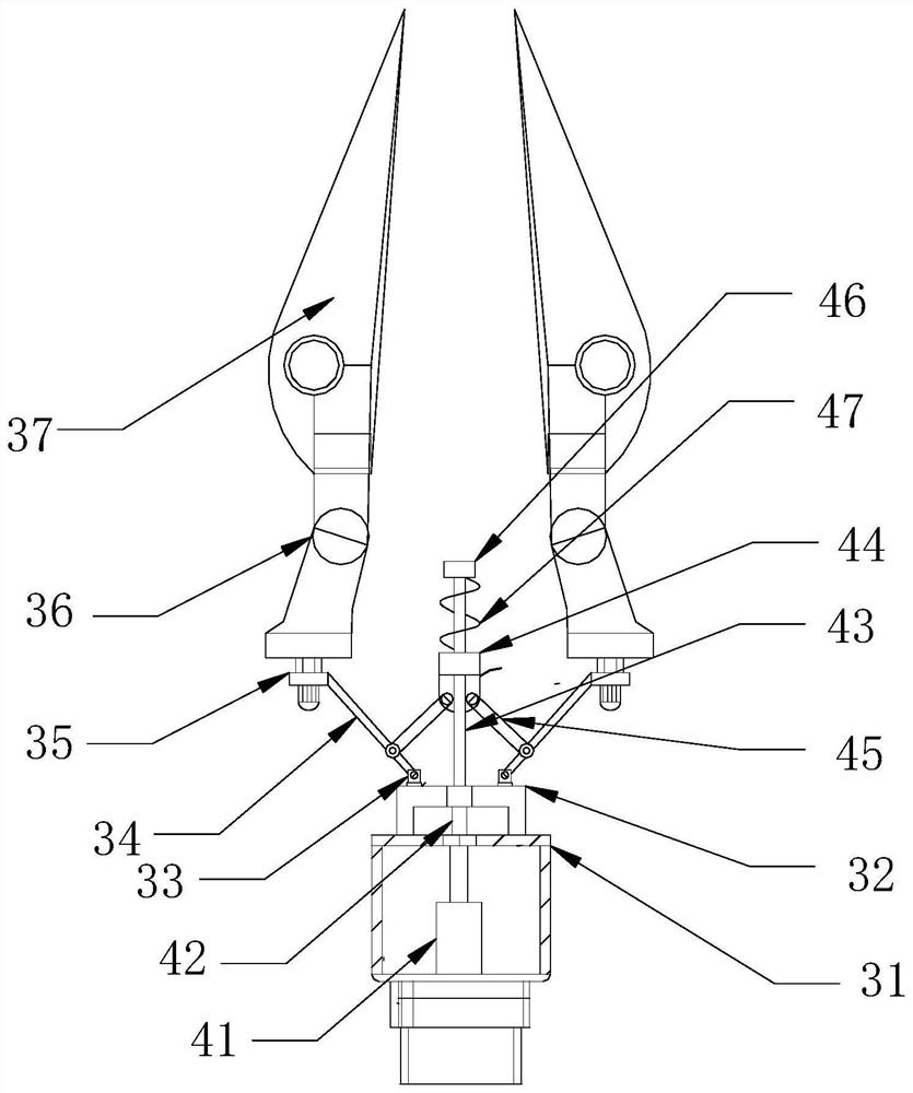 Municipal strip-shaped green belt trimming device