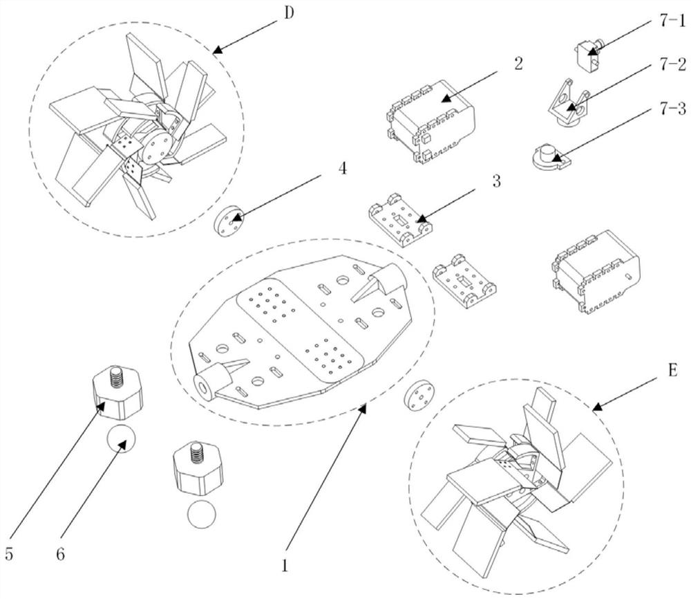 Multi-stage series-scalable dry-adhesive wheel-footed wall-climbing robot and its motion method