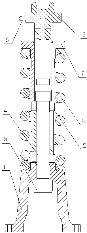 Automatic tensioning oil cylinder