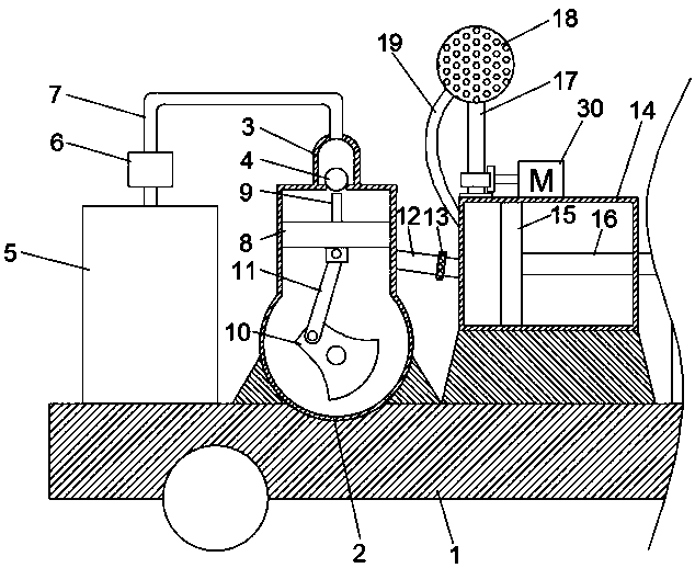 Intermittent all-dimensional water sprinkling equipment for road surfaces