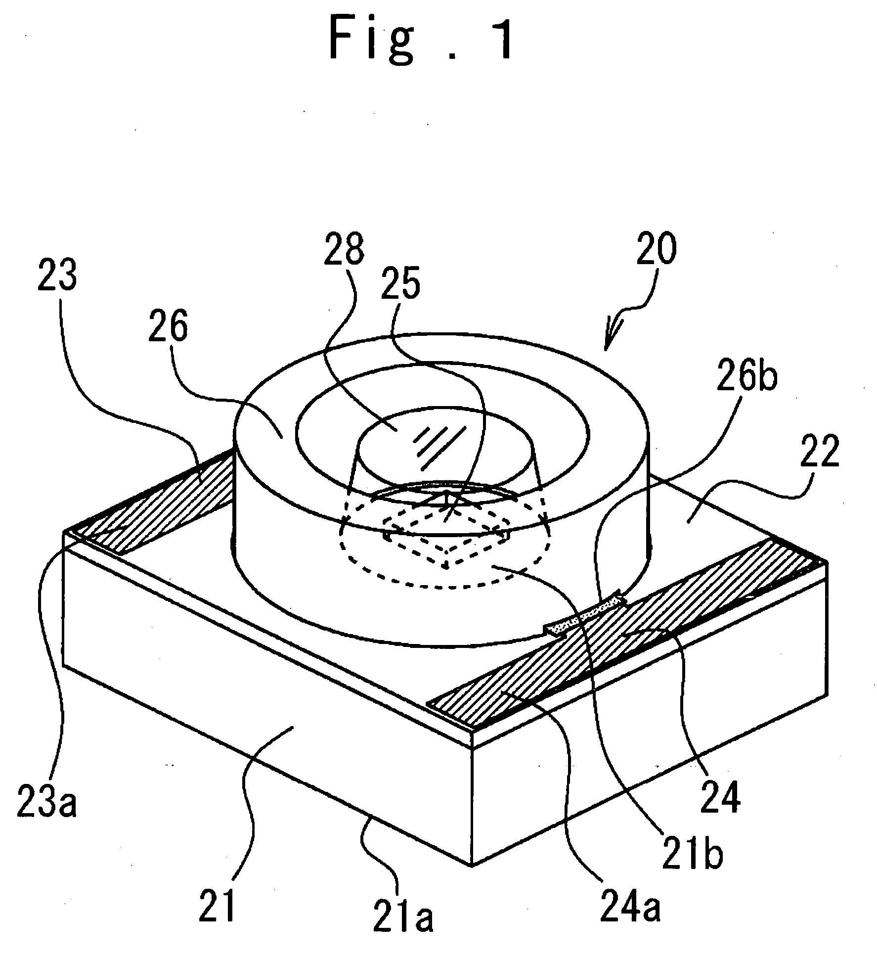 Surface-mounted LED and light emitting device