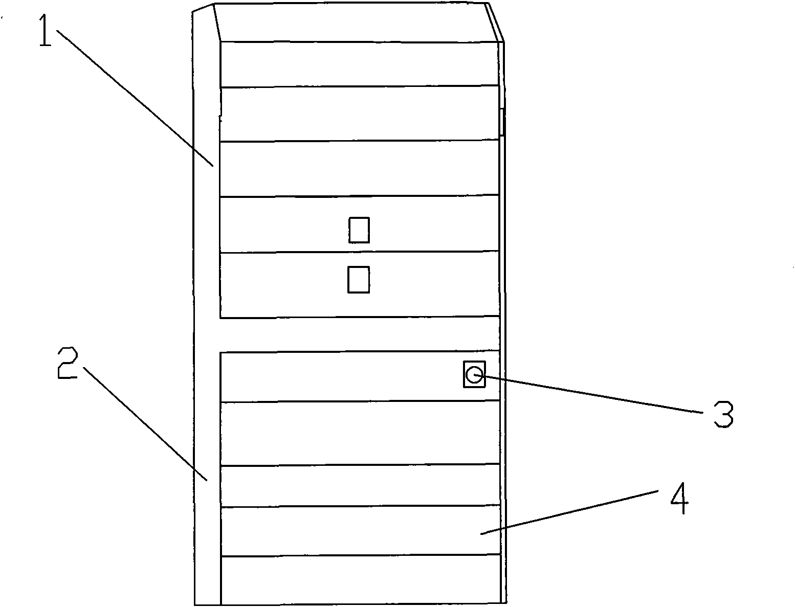 Lower box lock mechanism of combined tool cabinet