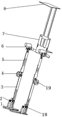 Driving-and-driven combined boosting type flexible lower limb exoskeleton