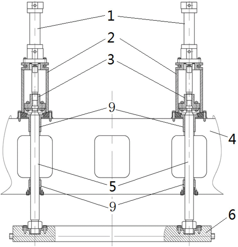 Upper shear blade front pressing plate device of pendulum shear