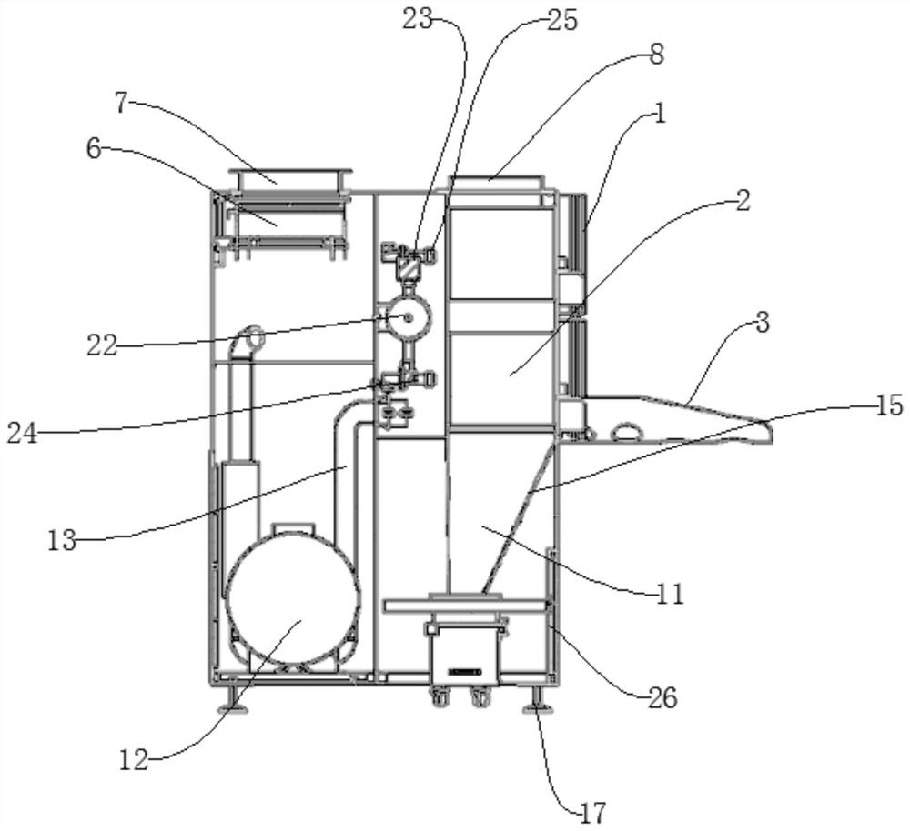 Dust removal system device suitable for purifying flammable and explosive dust