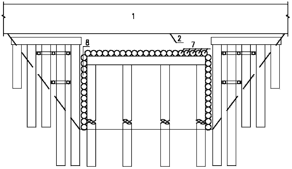 Large-diameter long pipe curtain construction method for shallowly-buried large-span under-tunnel-passing architectural structure