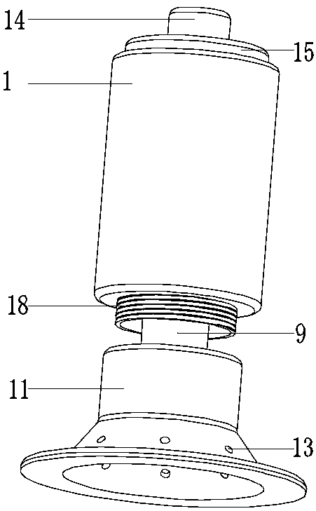 Simple partition moxibustion cylinder for traditional Chinese medicine