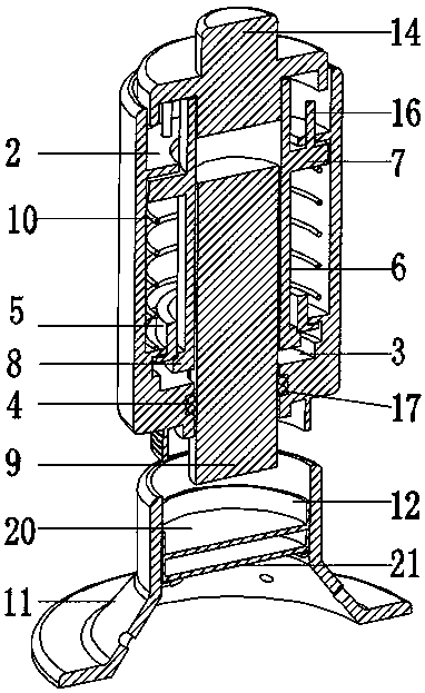 Simple partition moxibustion cylinder for traditional Chinese medicine