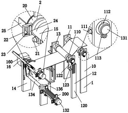 A production and winding device for plastic woven bags