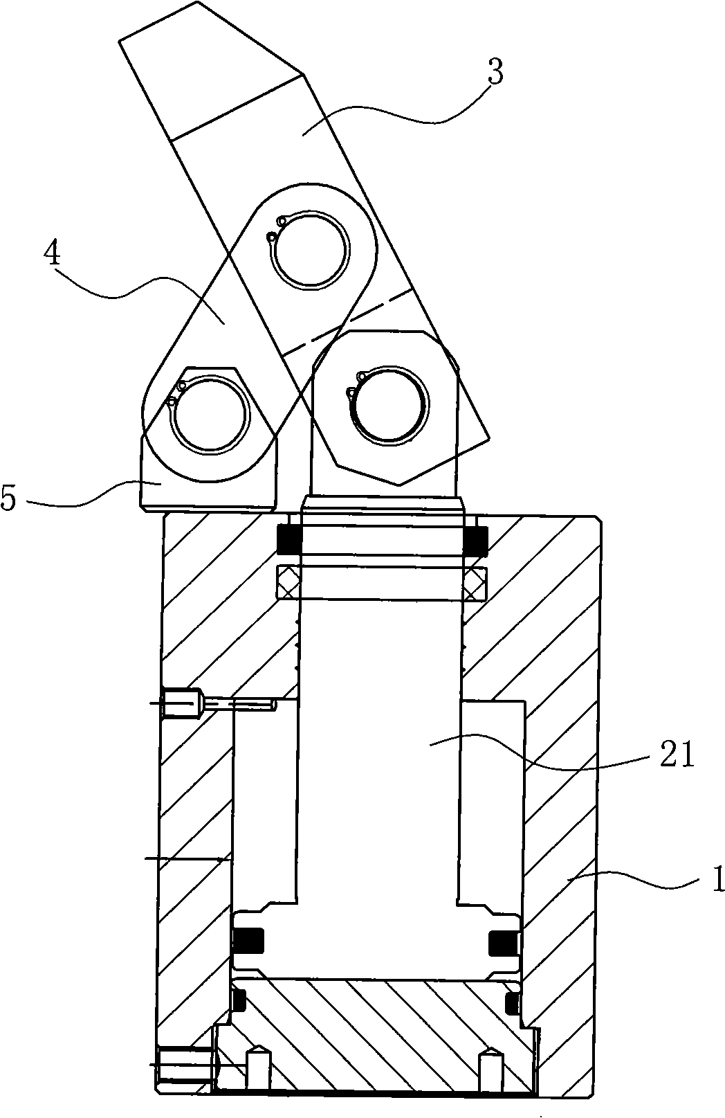 Lever cylinder for fixture