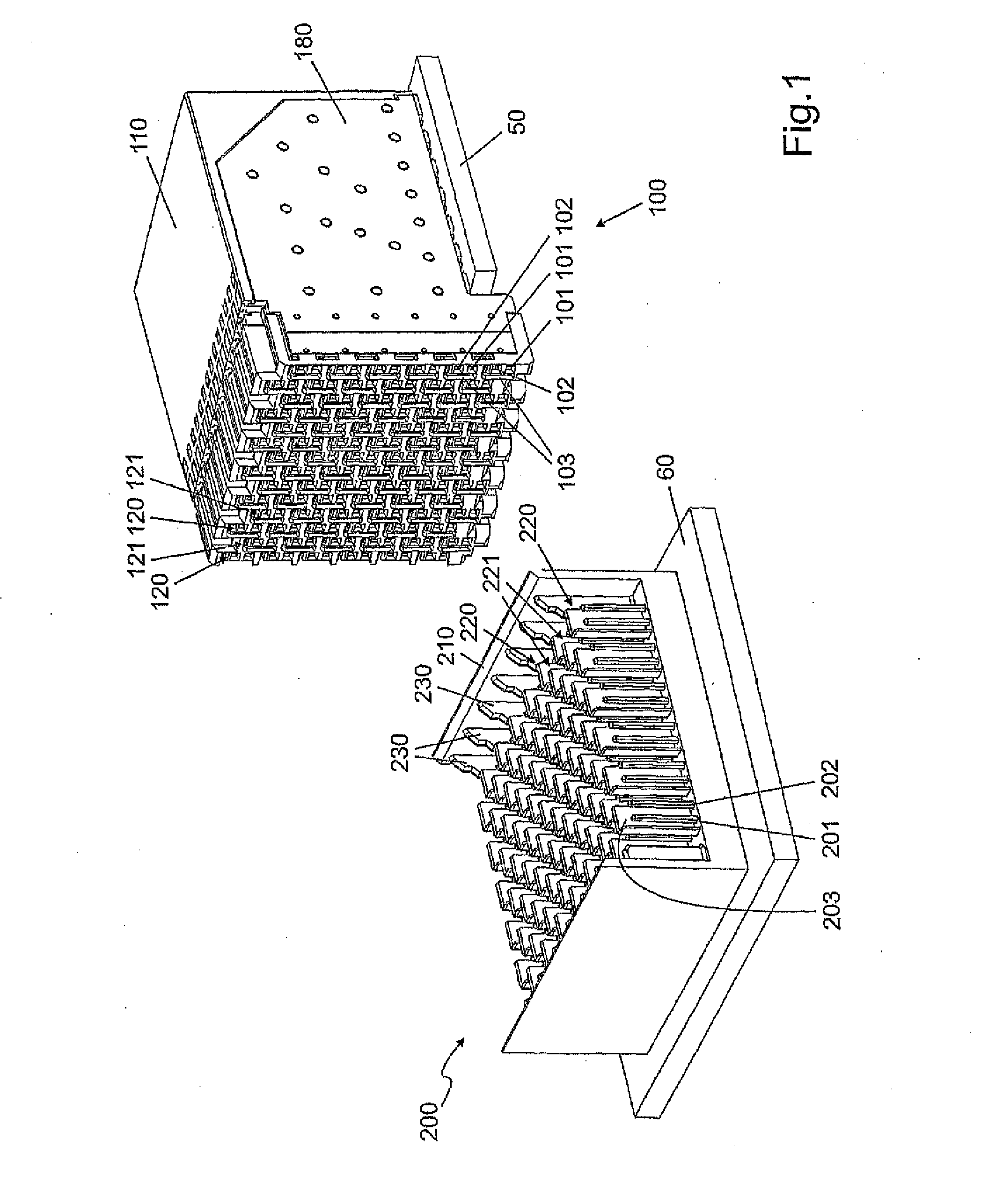 Plug-in connection having shielding