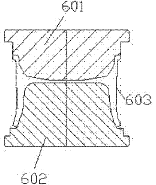 Chambering-forging forming method for aluminum alloy hub with complex structure and die thereof