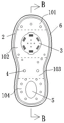 Detachable massaging moisture-absorbing deodorant insole