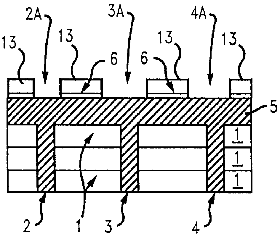 Structure for a thin film multilayer capacitor