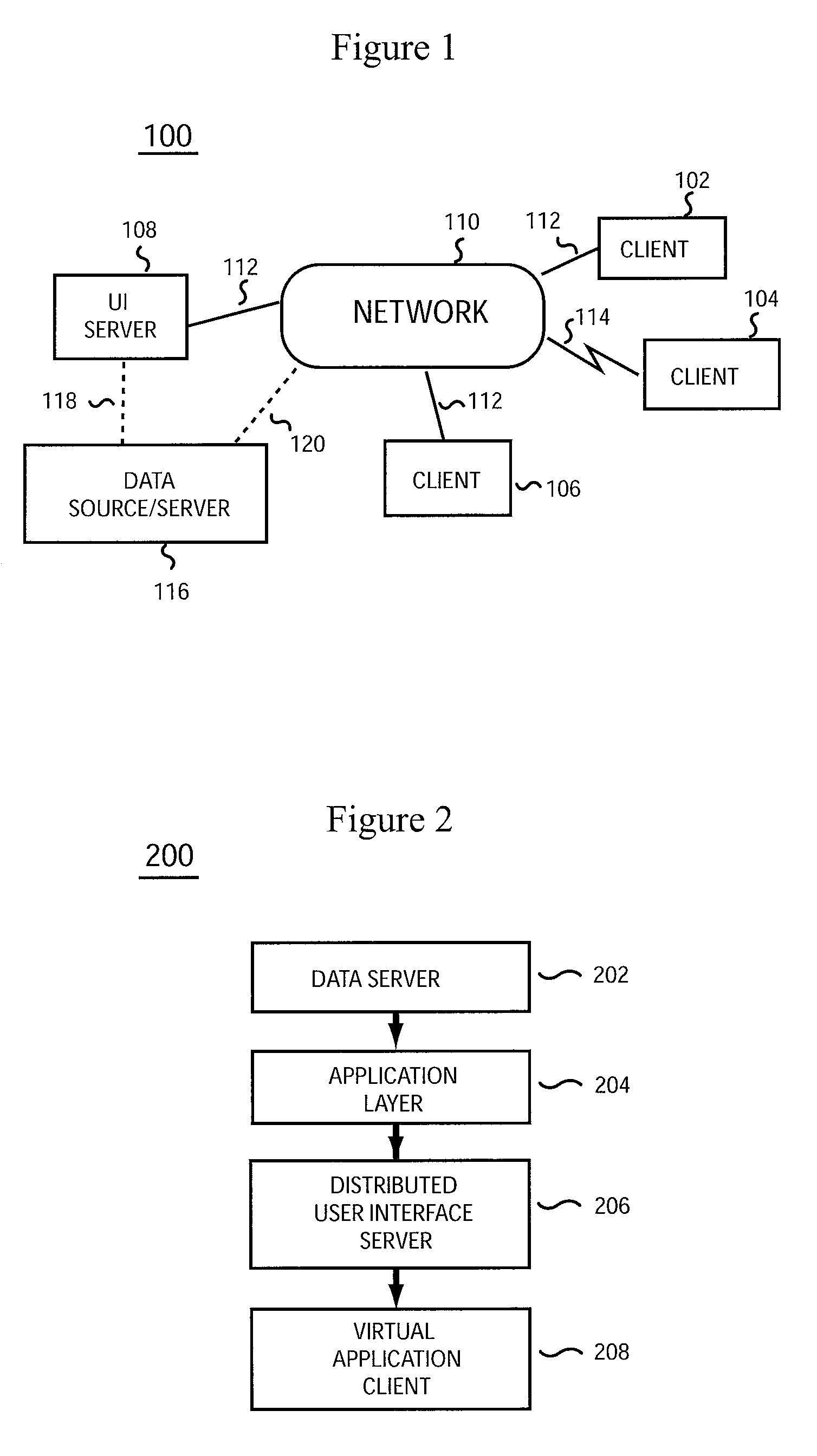 Platform-independent distributed user interface system architecture