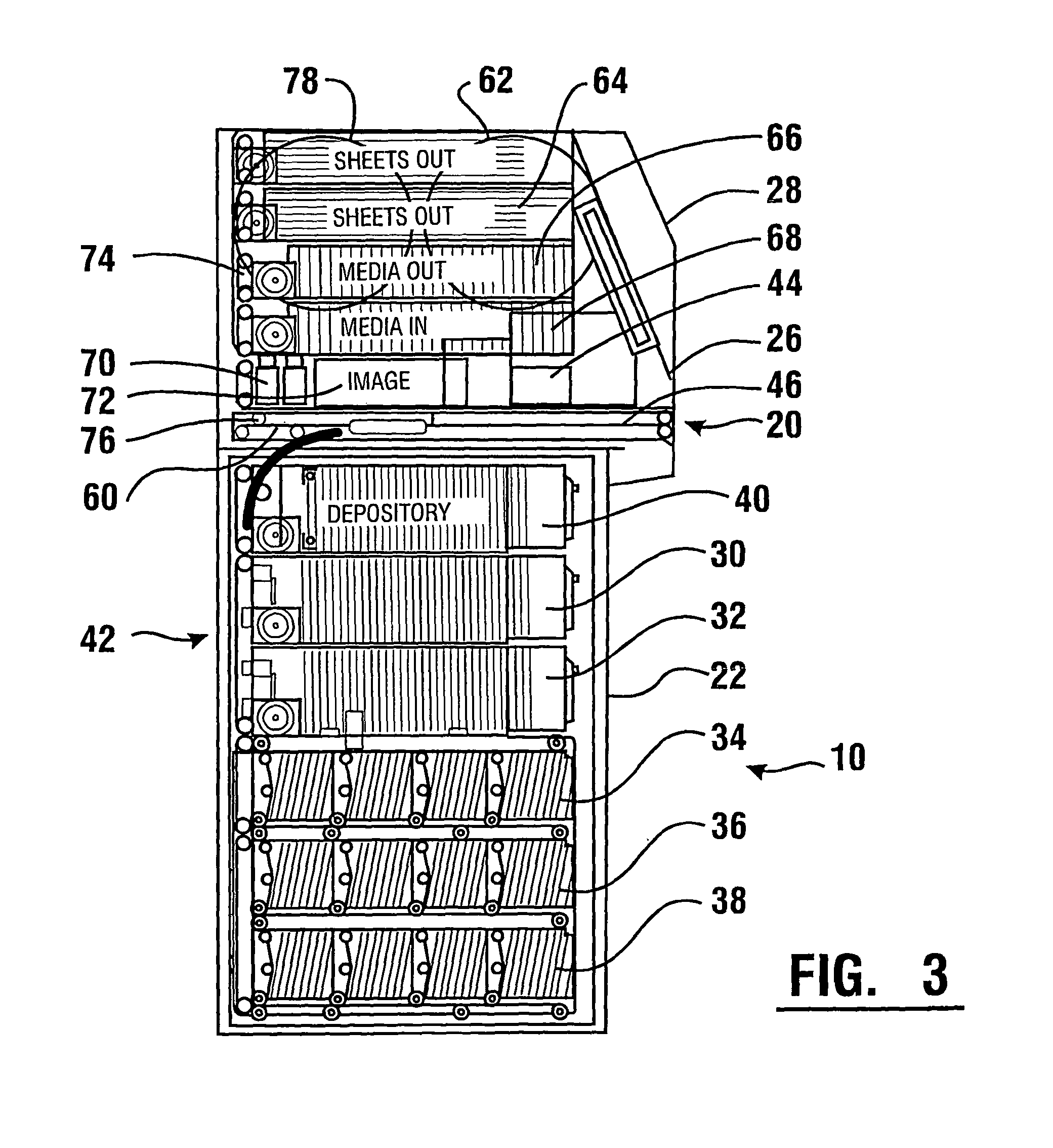 Check cashing banking system controlled responsive to data bearing records