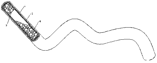 Pod rain-line type damper suitable for stay cable