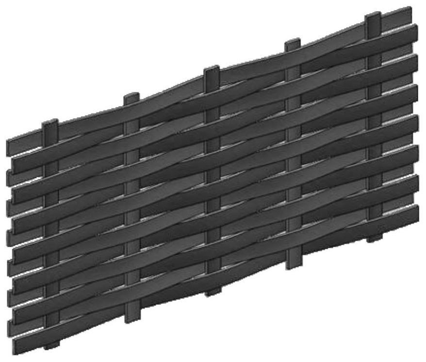 A weaving method for cooling tower bamboo lattice filling