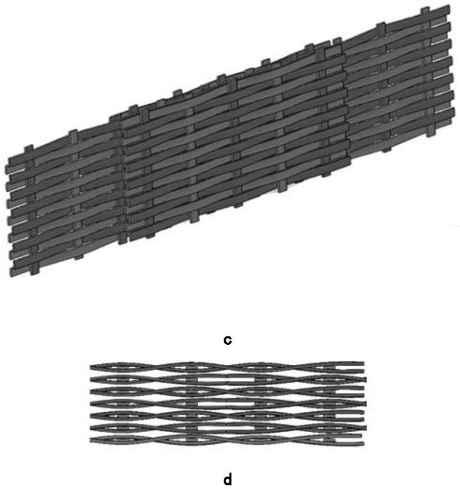 A weaving method for cooling tower bamboo lattice filling