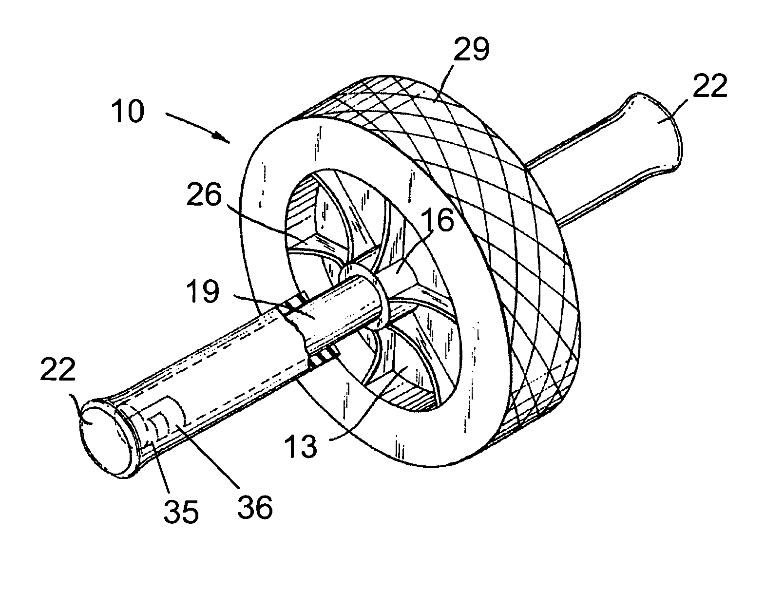 Portable exercise wheel