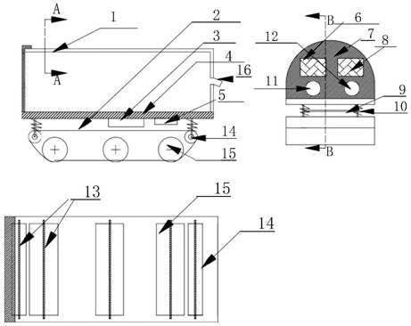 Underground coal mine crawler-type medical protective transfer bed