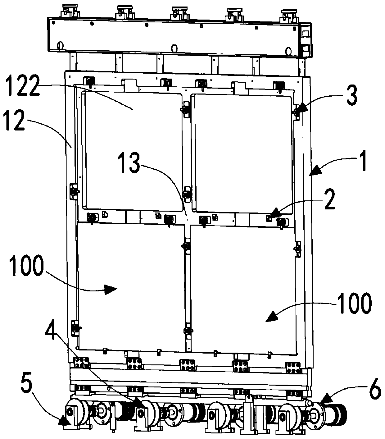 Sheet longitudinal transporting truck and vapor deposition equipment