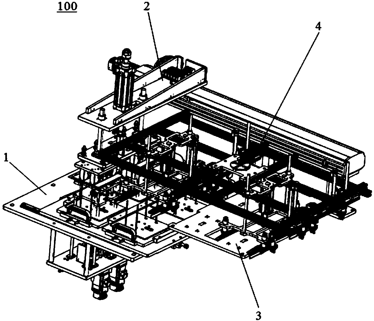 Automatic feeding, grabbing and installing integration device for screen cloth