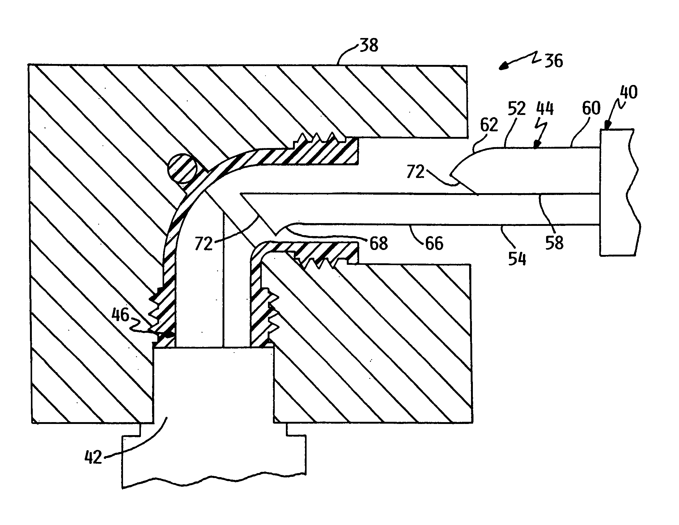 Process and apparatus for molding polymer fittings