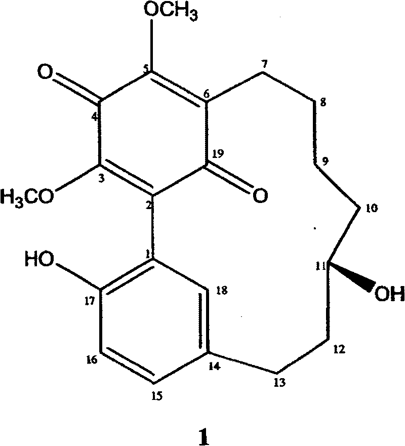 New type natural active compound for anti tumor, preparation method, and application