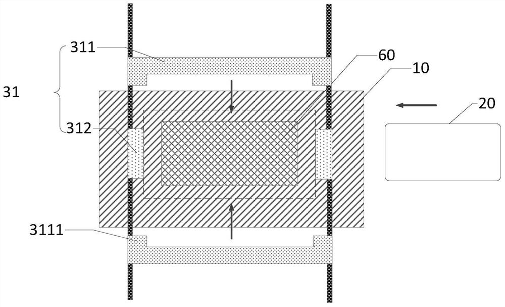 A baking structure for a display substrate