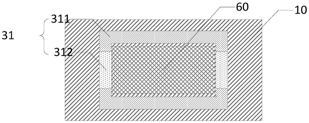 A baking structure for a display substrate