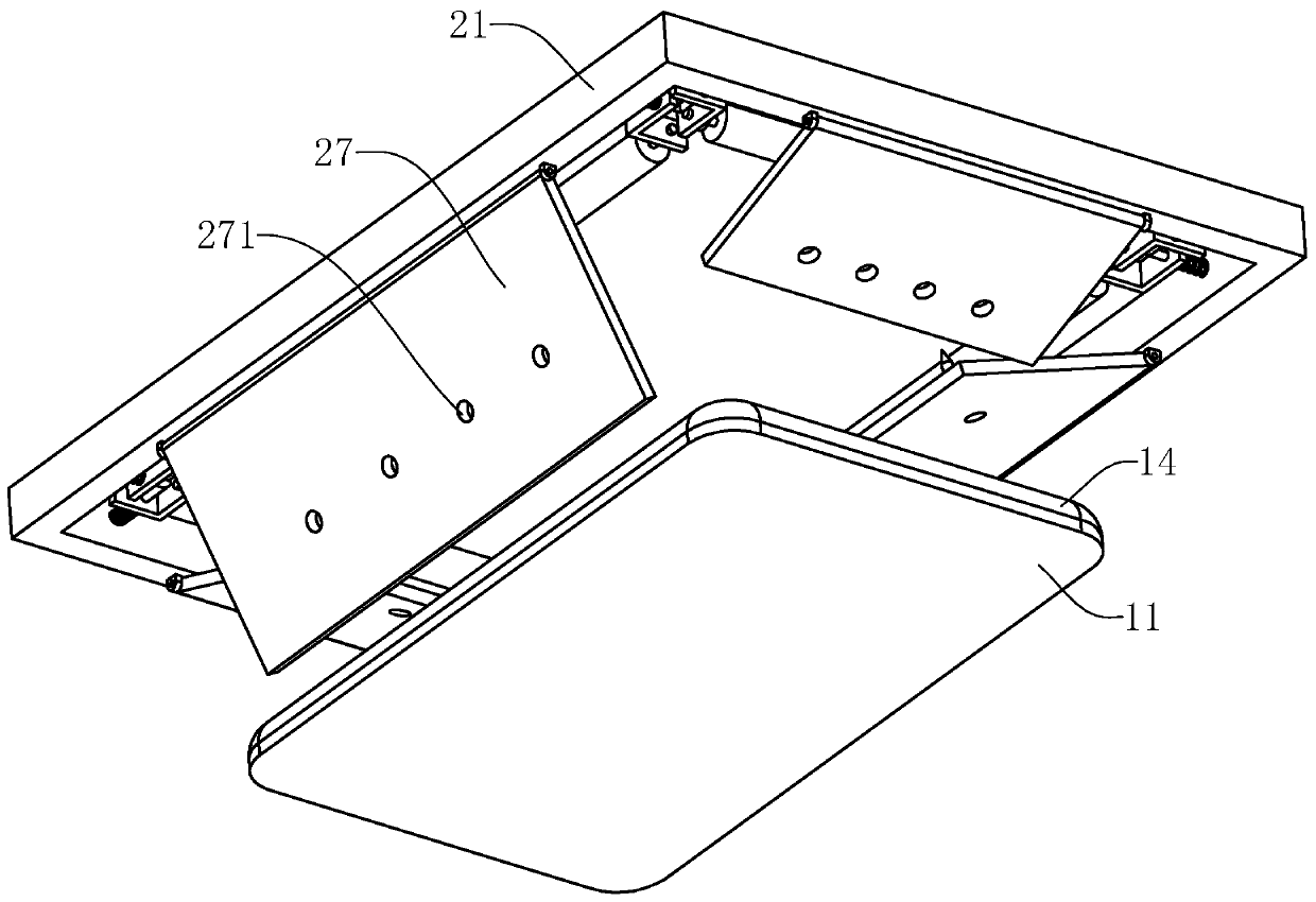 Installation structure of wall surface soft roll and construction method for installing wall surface soft roll