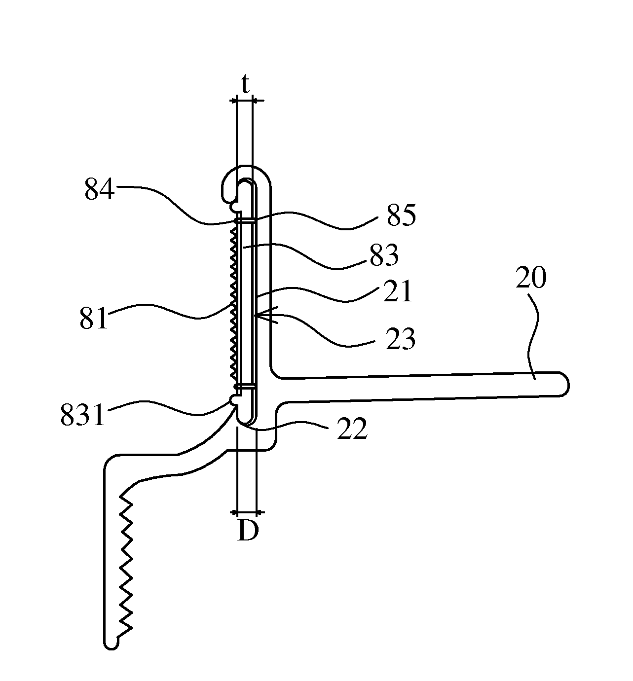 Side fastening assembly for flexible tonneau cover system of pick-up truck