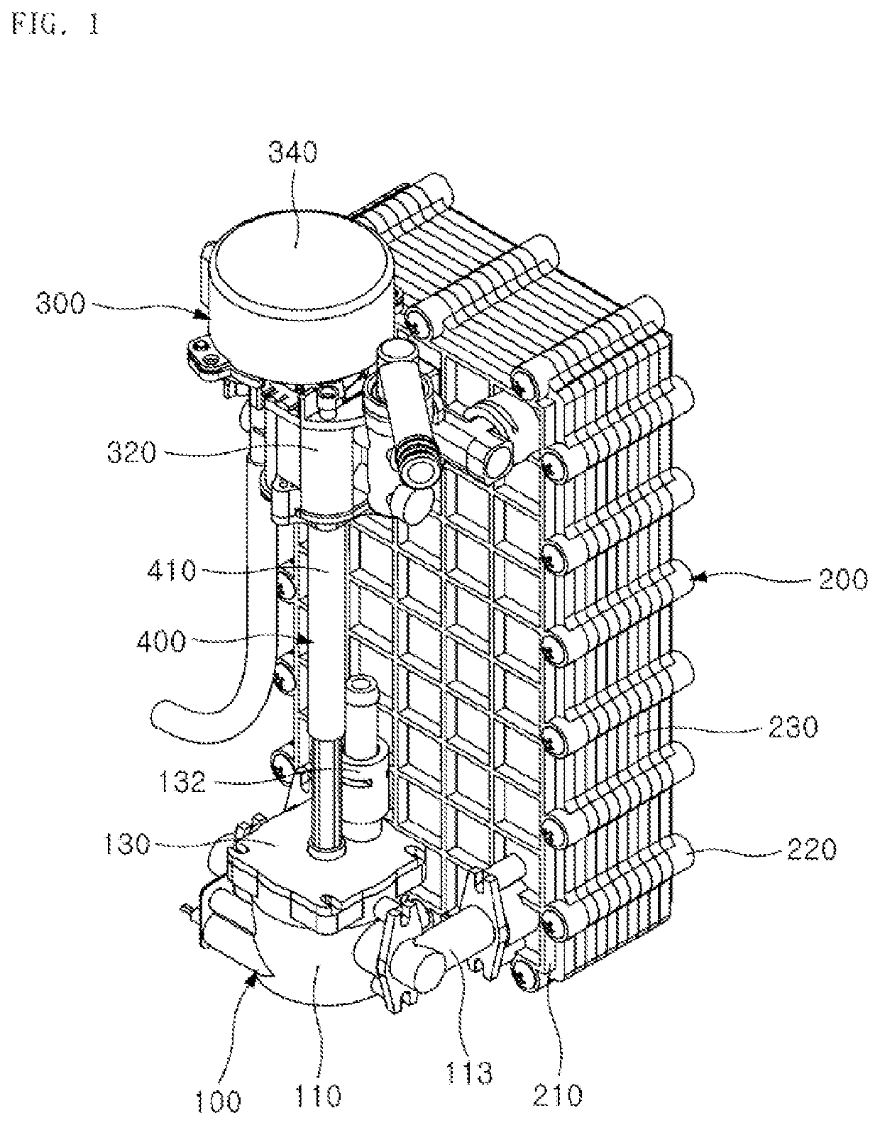 Water ionizer including stacked electrolyzer and flow switching device, with inlet being separate from outlet