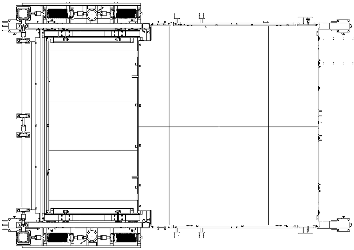 Moving type aircraft cabin equipment transferring platform