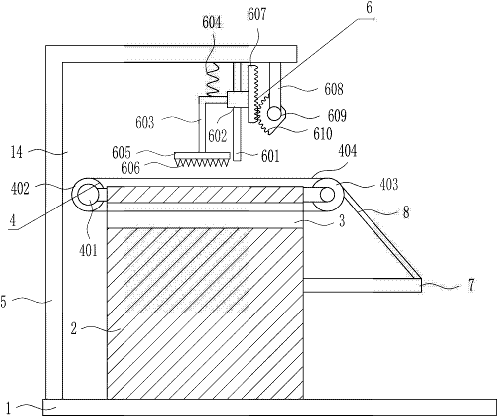 Banana slicing device for fruit deep processing