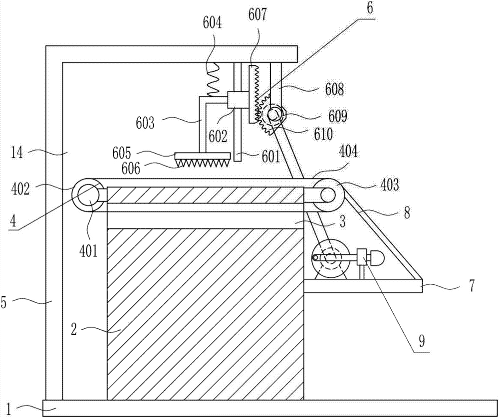 Banana slicing device for fruit deep processing