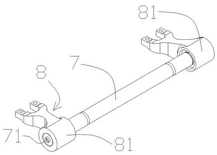 Disengaging method and device of anti-roll torsion bar sleeved in arm sleeve of torsion arm