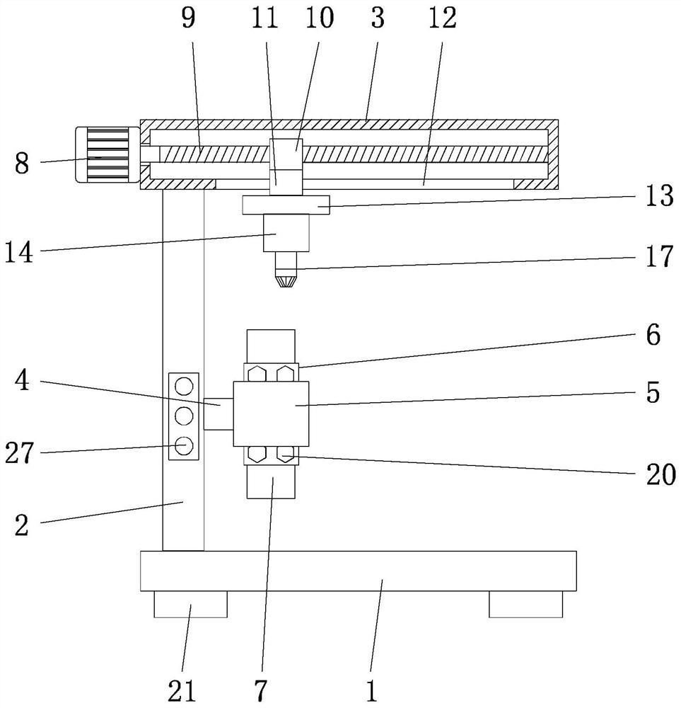 Laser positioning device for blade processing