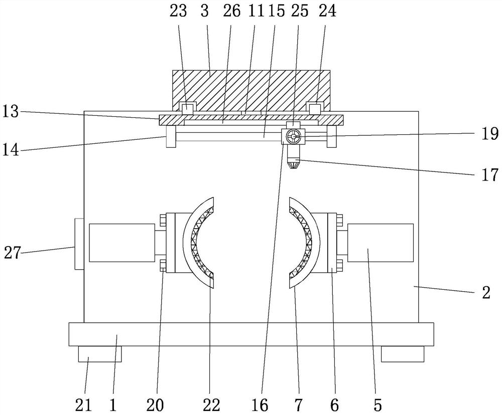 Laser positioning device for blade processing