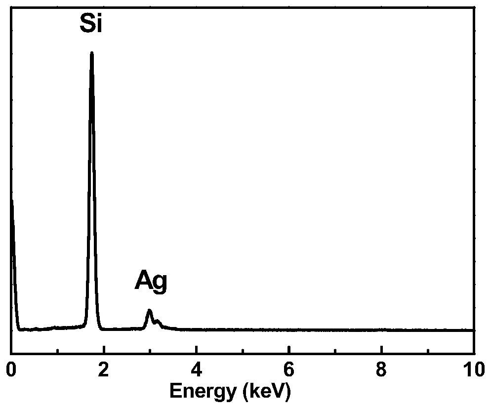 Silver nanoflake cluster array and preparation method thereof